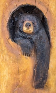 Bear made of wood