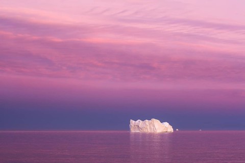 Iceberg at dusk