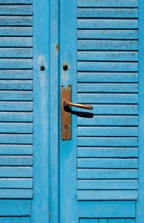 Old blue door