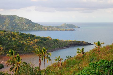 The northern tip of the island Grande-Terre with the Baie de Handreman