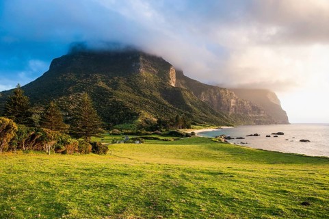 Mount Lidgbird and Mount Gower in the evening light