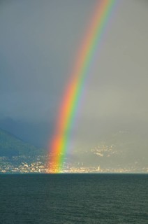 Rainbow on the shore at Lausanne