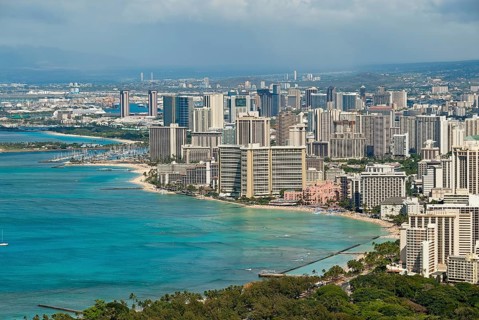 Coastline of Honolulu