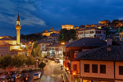 Historic centre at night