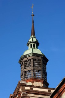 Tower with insulators of former telegraph poles