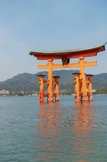 Itsukushima Floating Torii Gate in Water