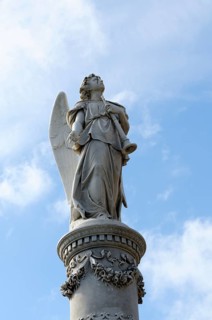 Angel statue on a grave
