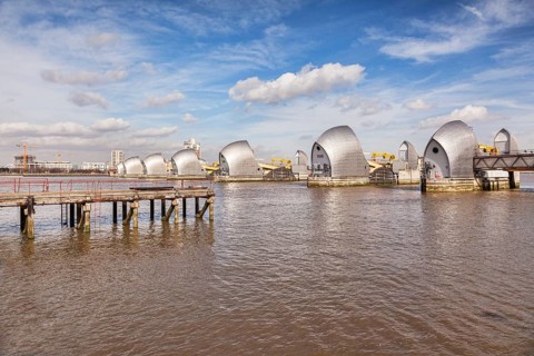 Thames Barrier and an old jetty