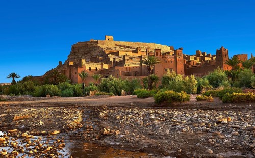Mud buildings of the fortified Berber Ksar of Ait Benhaddou