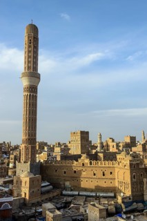 Minaret in the old city of Sana'a