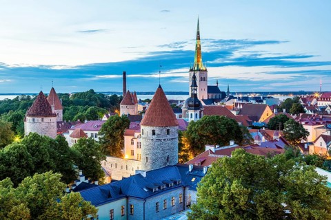 View from Toompea Hill on the Lower Town
