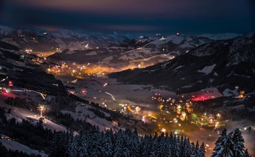 Fireworks over the Alps