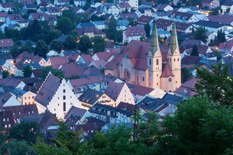 Historic centre in the evening