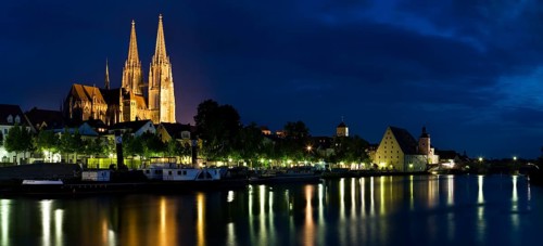 Regensburg Cathedral at night