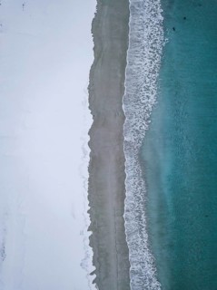 Haukland beach from above