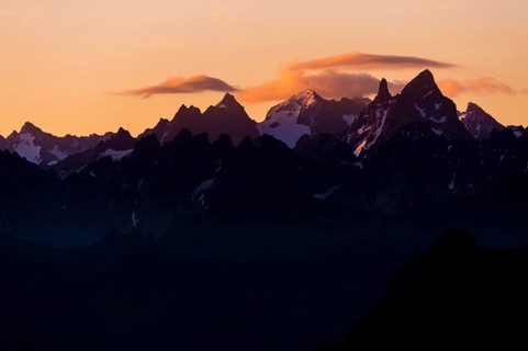 Sunrise above the Silvretta