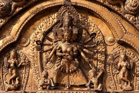 Detail view of Sun Dhoka