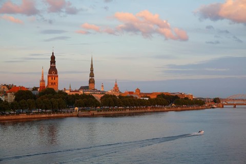 Historic centre with the banks of the Daugava River