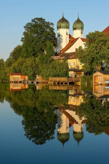Benedictine Kloster Seeon monastery with monastery church of St. Lambert