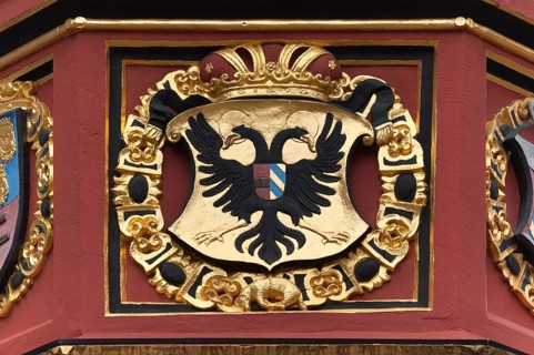 Coat of arms of Emperor Maximilian at the Historisches Kaufhaus