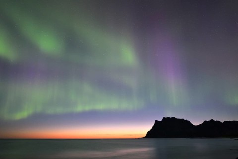 Northern Lights on Utakleiv Beach