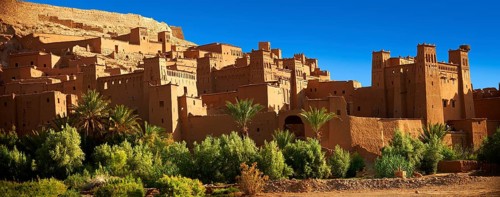 Mud buildings of the fortified Berber Ksar of Ait Benhaddou