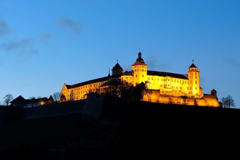 Marienberg Fortress on a hill overlooking the city