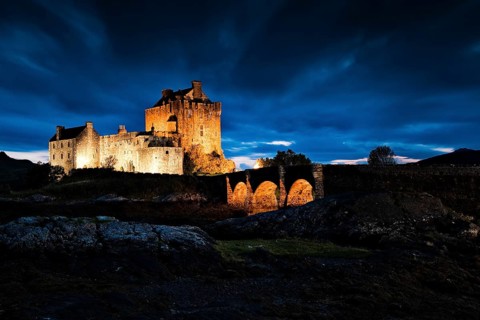 Eilean Donan Castle at the confluence of Loch Duich