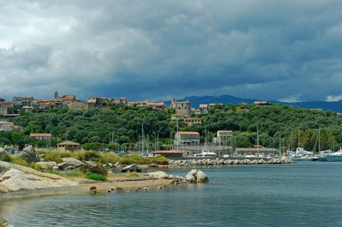 Storm clouds at the harbour of Porto Vecchio