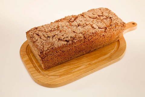 Homemade wholemeal rye bread