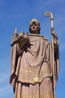 Sculpture by the city founder Archbishop St. Ansgar