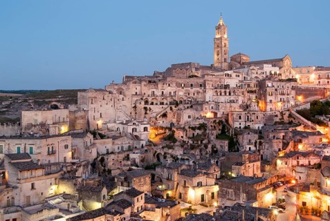 Town with cave dwellings