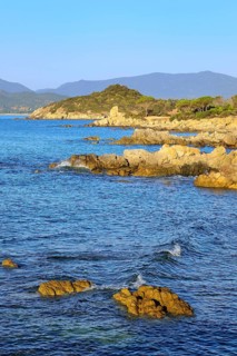 Rocky coast at Capo Ferrato