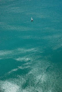 Sailing boat on Wolfgangsee Lake
