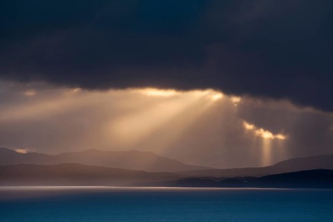 View of Lussa Point on the east coast of the Isle of Jura