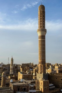 Minaret in the old city of Sana'a