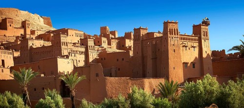 Mud buildings of the fortified Berber Ksar of Ait Benhaddou