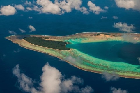 Aerial view of the Ant Atoll