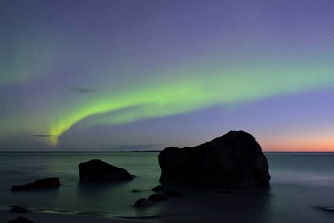 Northern Lights on Utakleiv Beach
