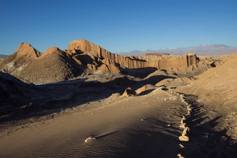 Sand dune in the Valle de la Luna or Valley of the Moon
