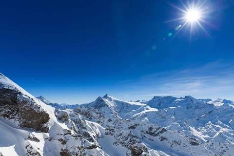 View from the Swiss mountain Titlis