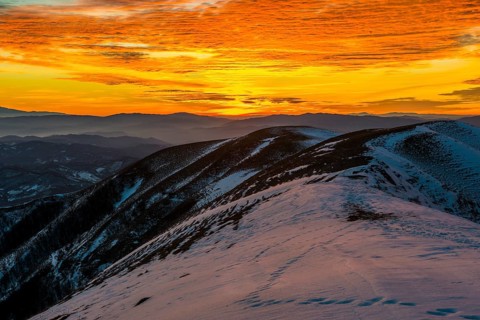 Sunset on Mount Nerone