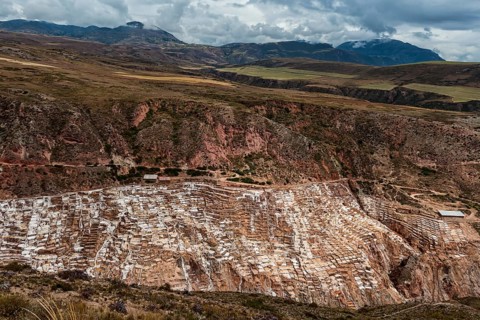 Saltworks in the Sacred Valley of the Incas on the Urubamba