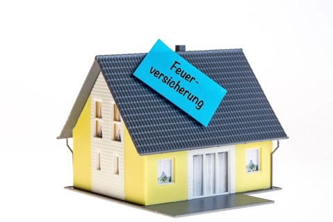 Symbol for real estate fire damage insurance in German