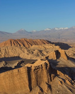 Valle de la Luna or Valley of the Moon in the evening light