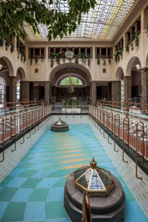 Pools with medicinal water at the spa hotel