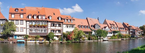 View across Regnitz river towards Little Venice