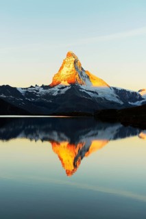 Matterhorn reflected in lake Stellisee