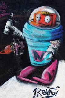 Robot in a space suit