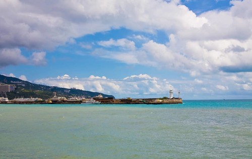 Coast with lighthouse